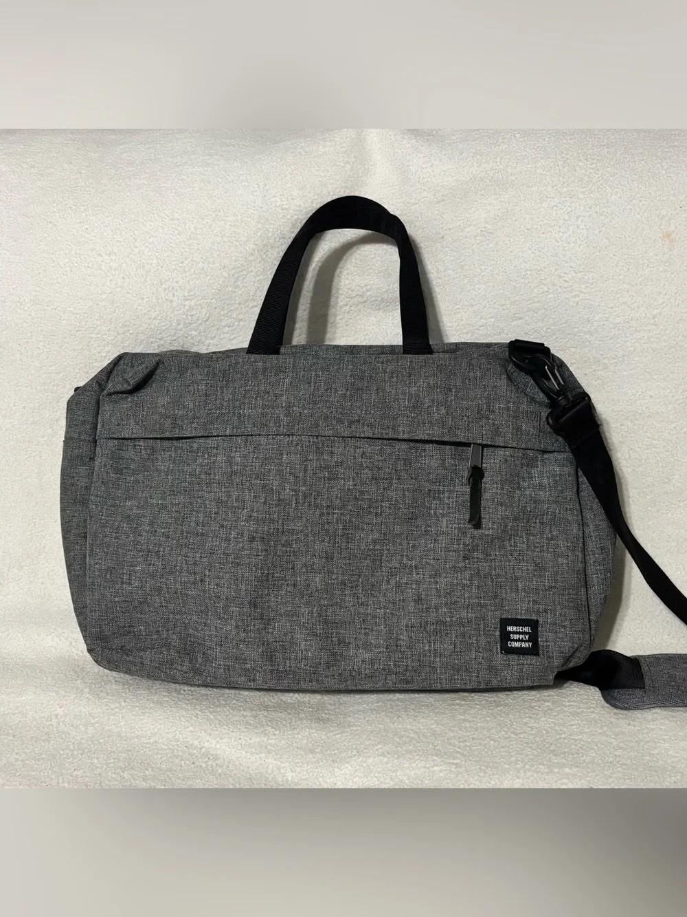 Herschel Supply Company Gray Laptop Messenger with Black Strap